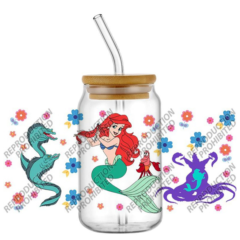 Rdta Tank Glass - Beliebte Retro-Cartoon Meerjungfrau Ariel 16oz UV