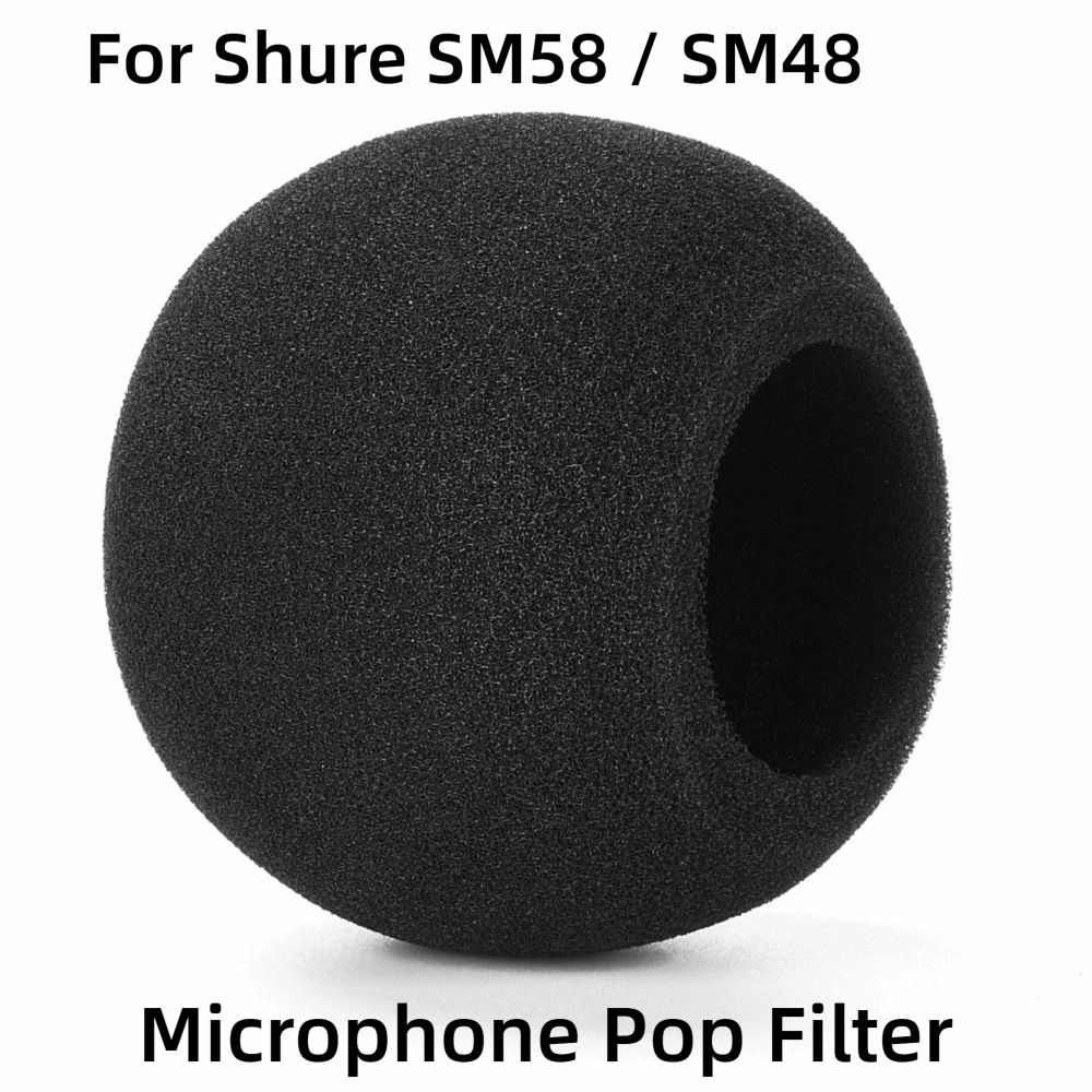 Shure Mic Sm58 - Ersatz-Mikrofon-Windschutzabdeckung Beflockter Schaumstoff Winddichte Mikrofonabdeckung Geräuschreduzierender