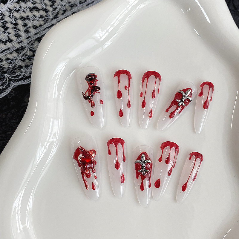 Drip Tip Resin - 10 Stück Lange Mandelförmige Aufklebenägel mit