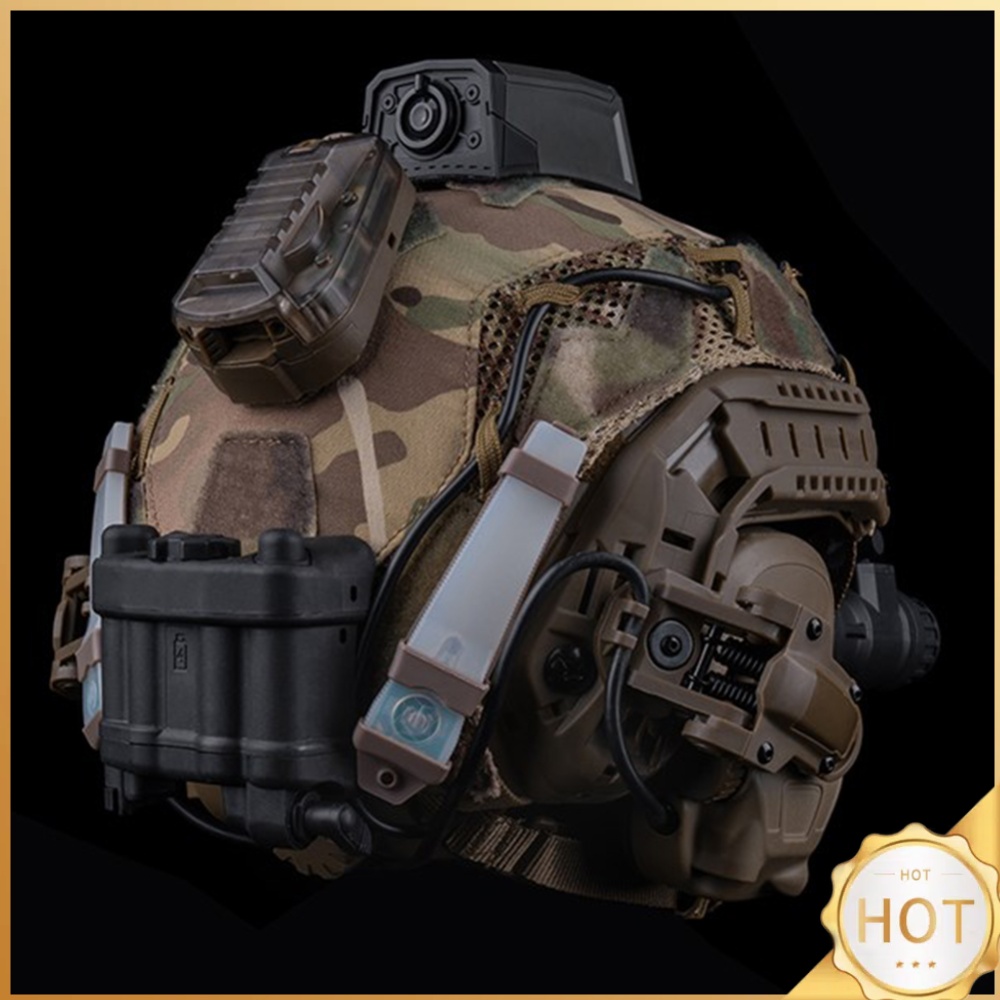 Battery Case Storage - Batteriekasten-Haltesystem, verstellbare Helm-NVG-Batterietasche, realistischer Batterie-Aufbewahrungshalter für